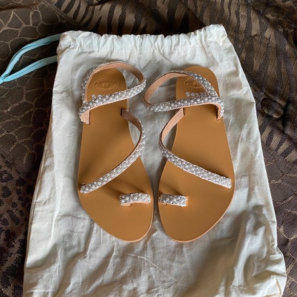 'Elena' Handmade Greek Leather Sandals - Picture 7 of 13